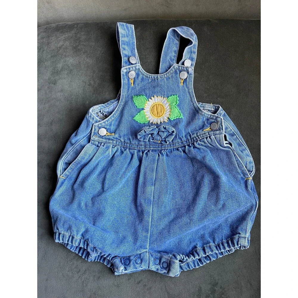 Vintage Sprocket Sunflower Bubble overalls